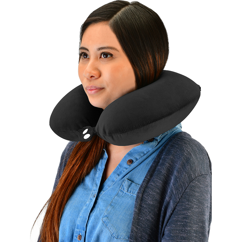 NECK PILLOW MEMORY FOAM BLACK